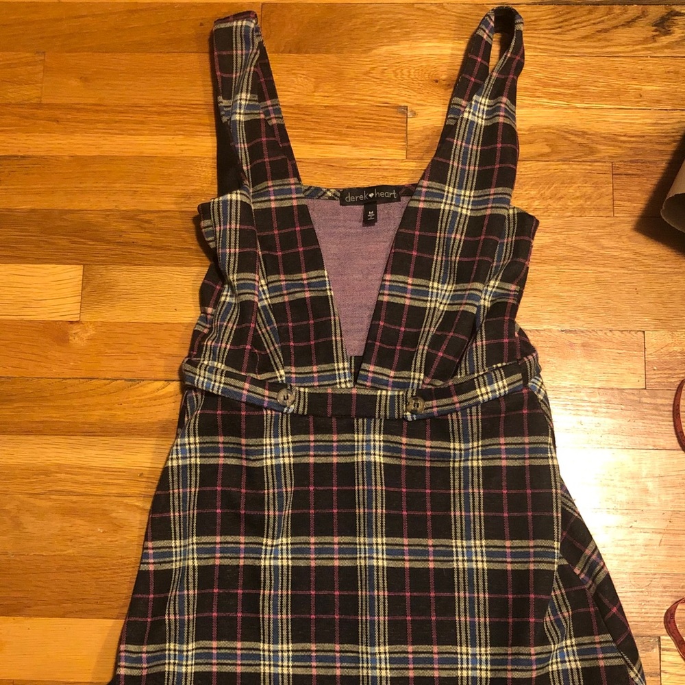Plaid mini pinafore